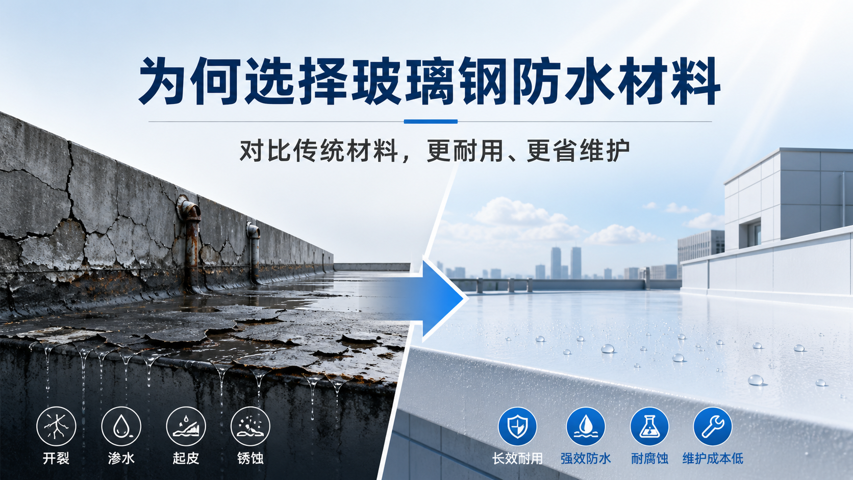 在开封，为何选择玻璃钢防水材料而非传统材料